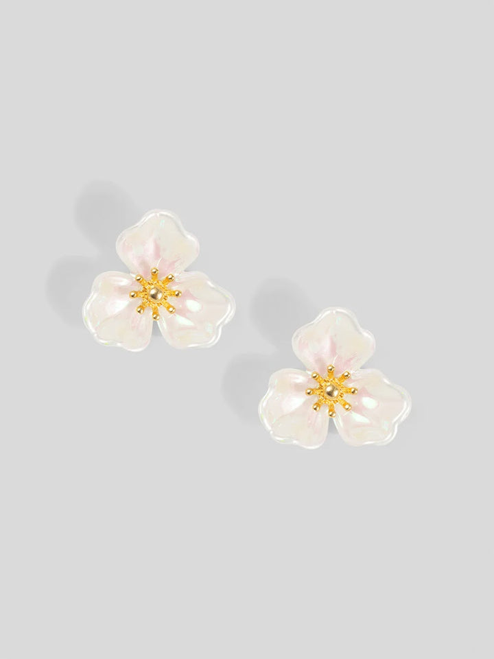 Bloom Light Stud Earring - Pearl