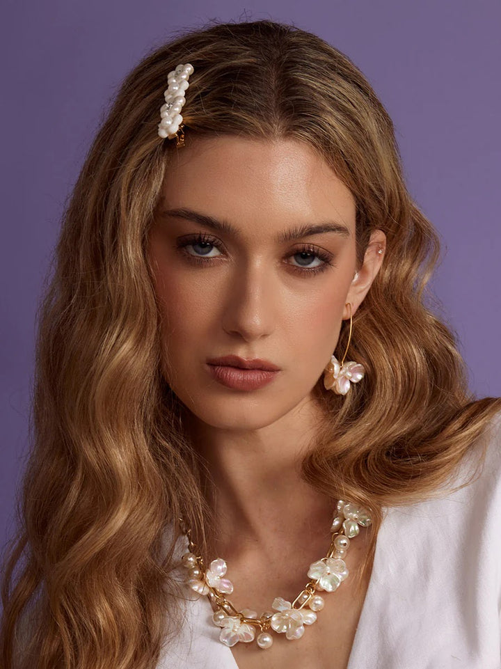 Bloom Light Drop Earring - Pearl