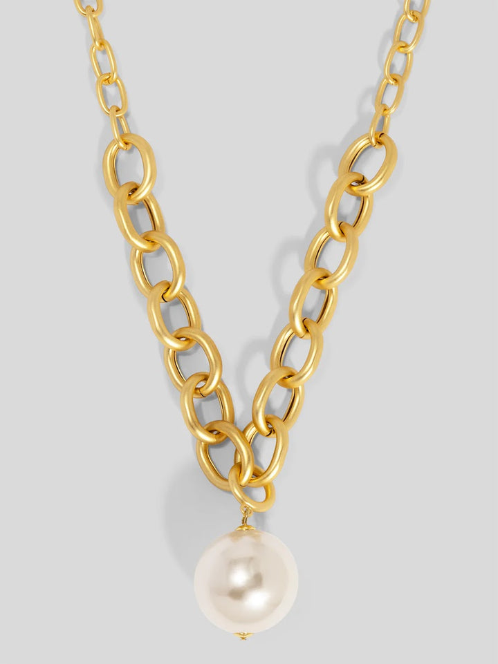 Eva Pearl Necklace - Gold/Pearl