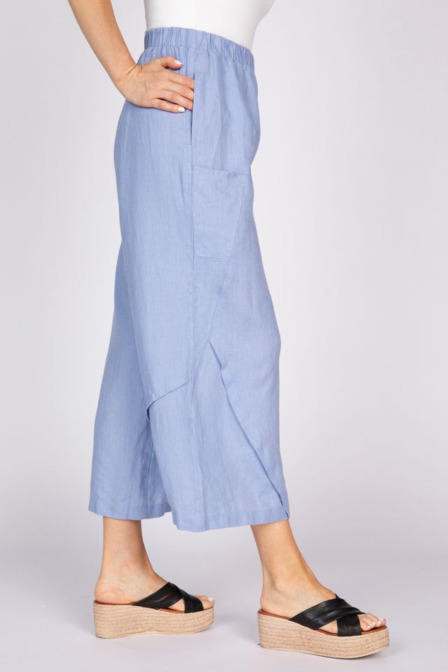 Crossroads Seamed Linen Pants - Lavender