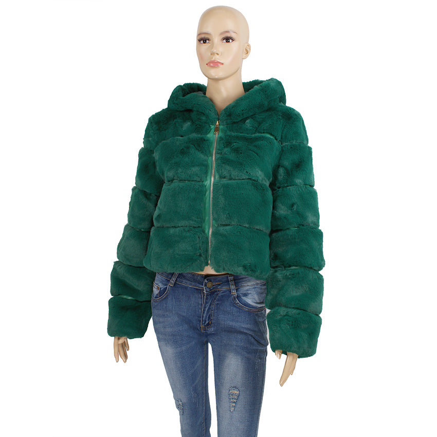 Green With Envy Faux Fur Coat - Green