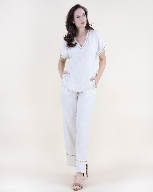 The Rita Pant Set - Beige