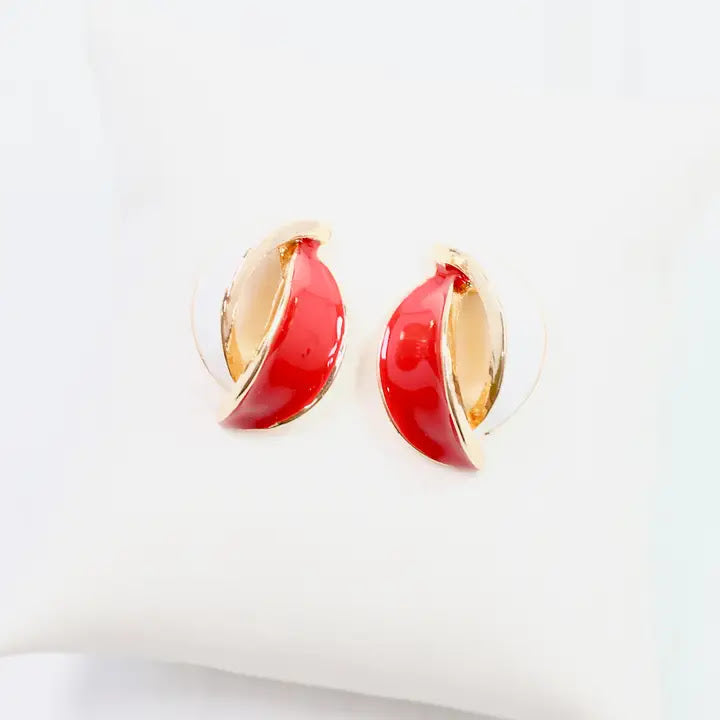 Cora Gameday Earring - Red White