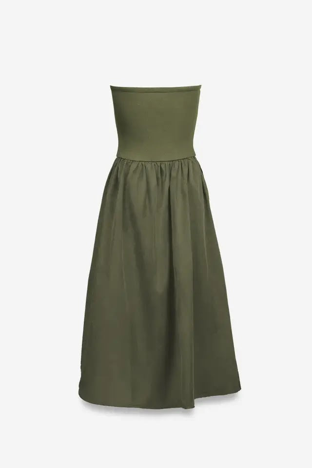 Tube Top Maxi Dress - New Olive