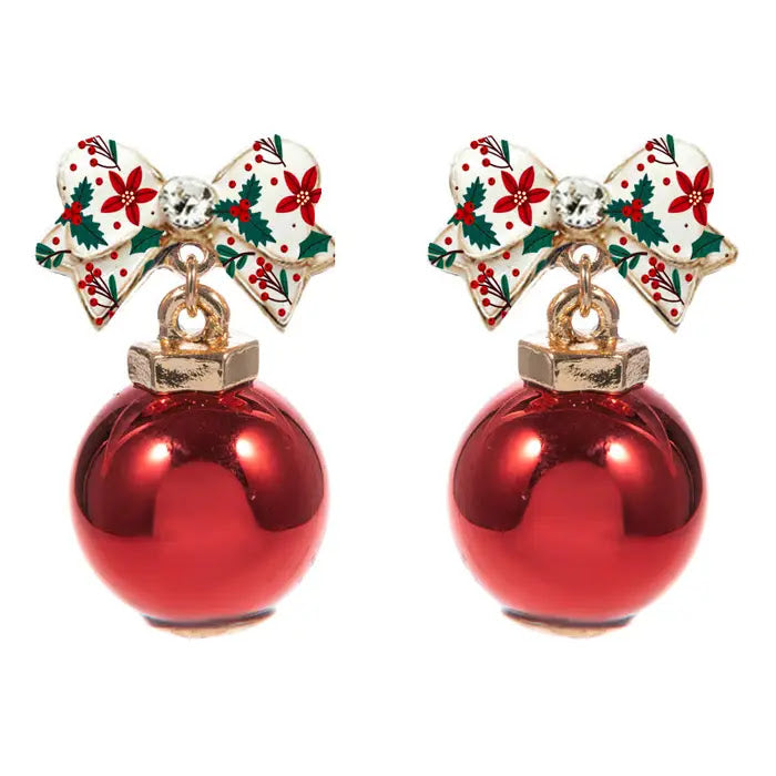 Ornament Earring - Red
