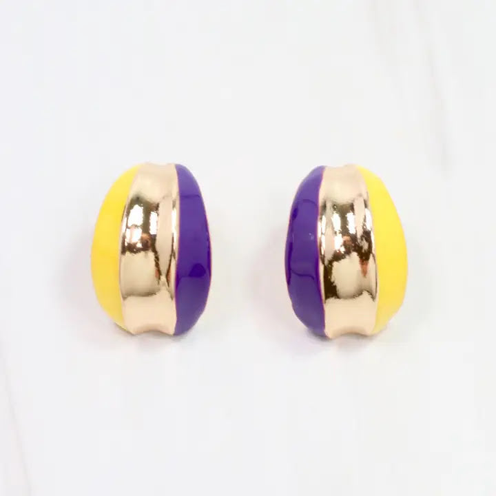 Penney Hoop Earring - Purple Yellow