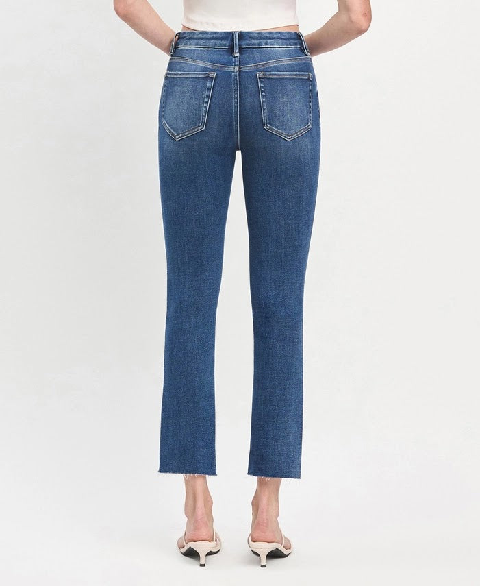 The Jeanne HR Slim Straight Jean - Delicate