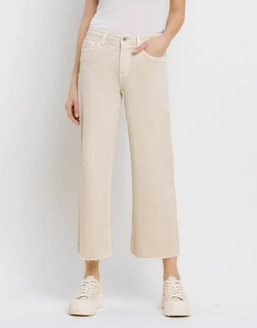 The Olivia HR Crop Jean - White Swan