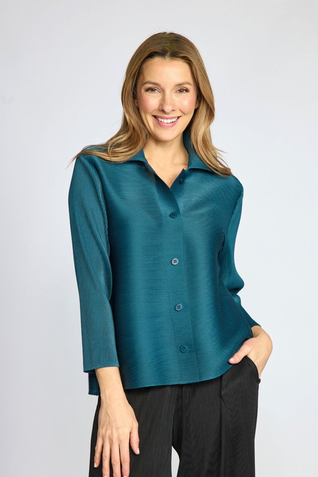 Parisian Pleat Top - Spruce