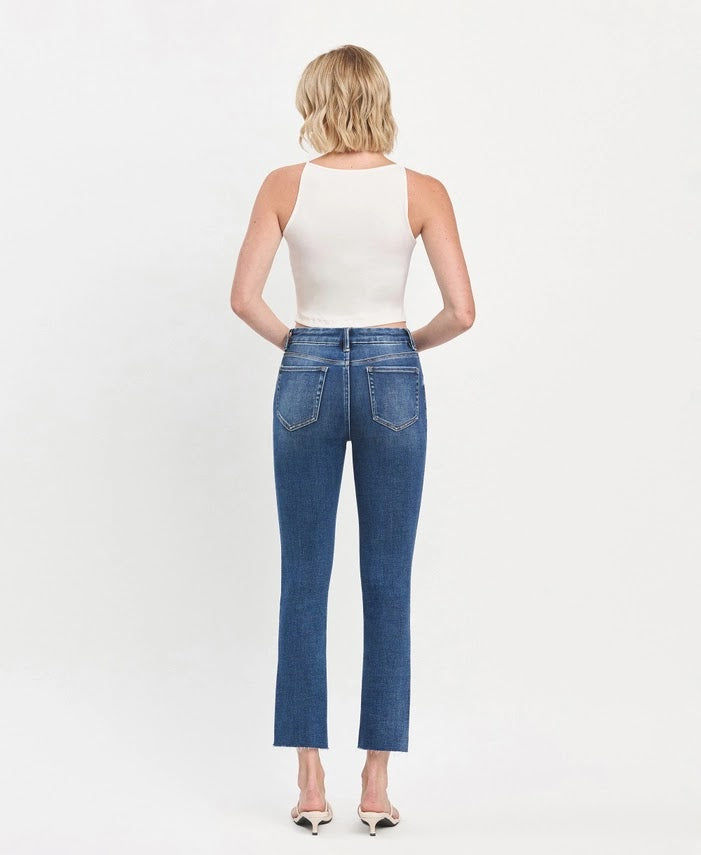The Jeanne HR Slim Straight Jean - Delicate