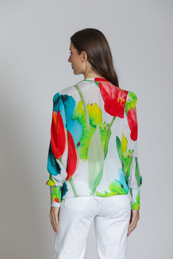 Rhea Top - Red Multi