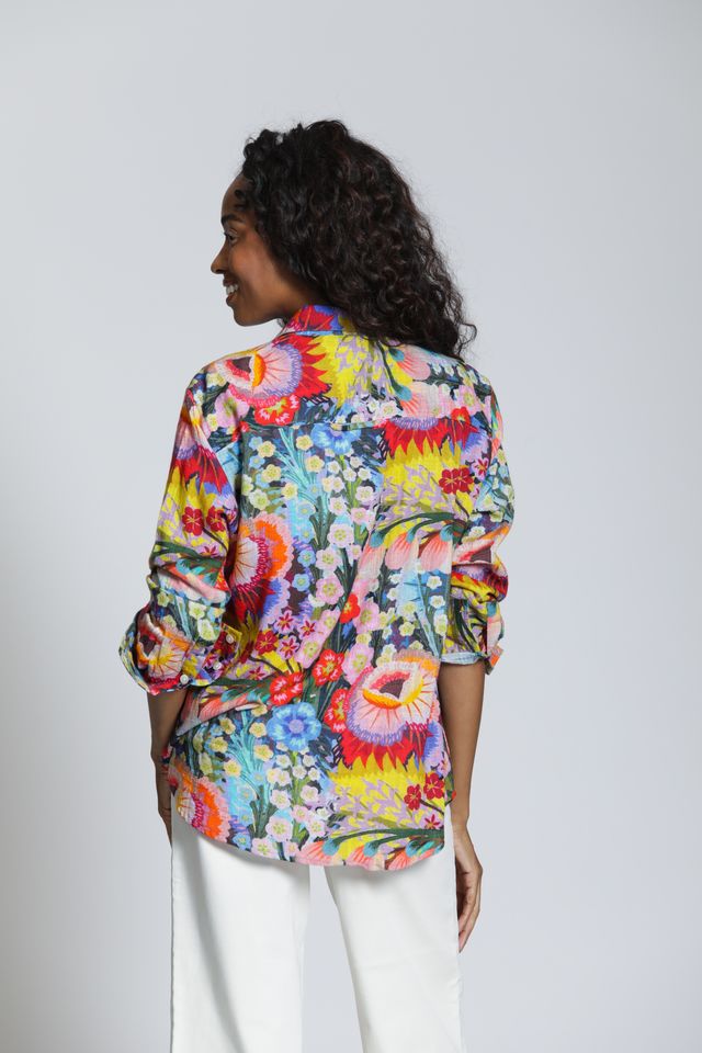 Boyfriend Shirt - Blue Multi