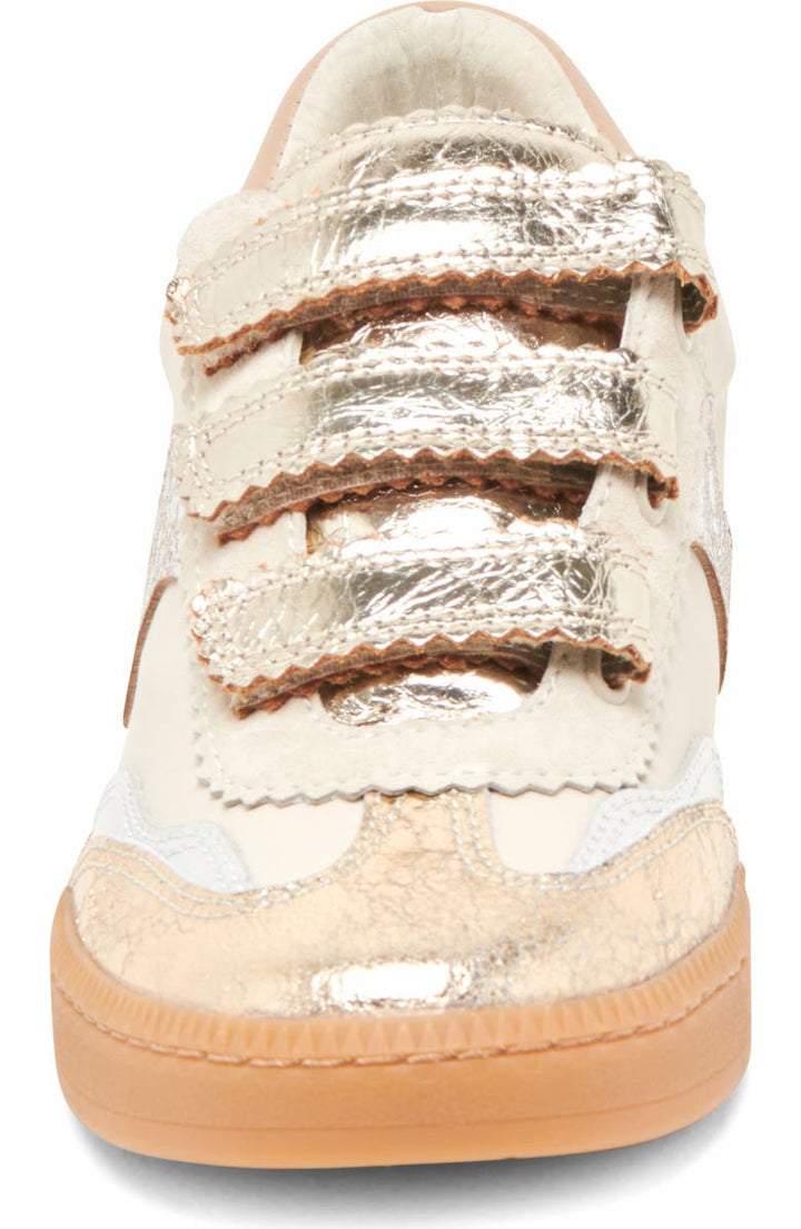 Notice Velcro Sneaker - Silver Gold