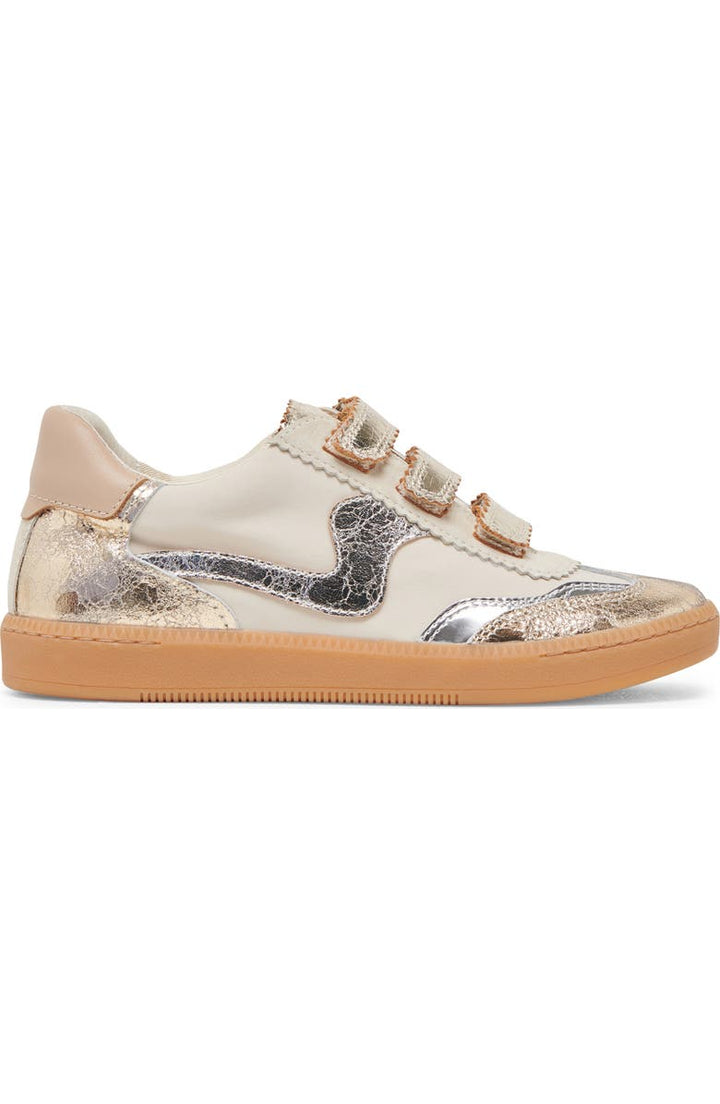 Notice Velcro Sneaker - Silver Gold