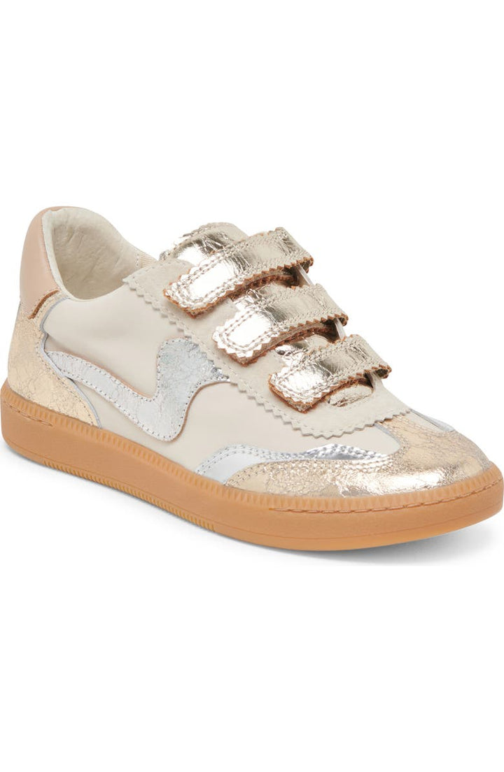 Notice Velcro Sneaker - Silver Gold