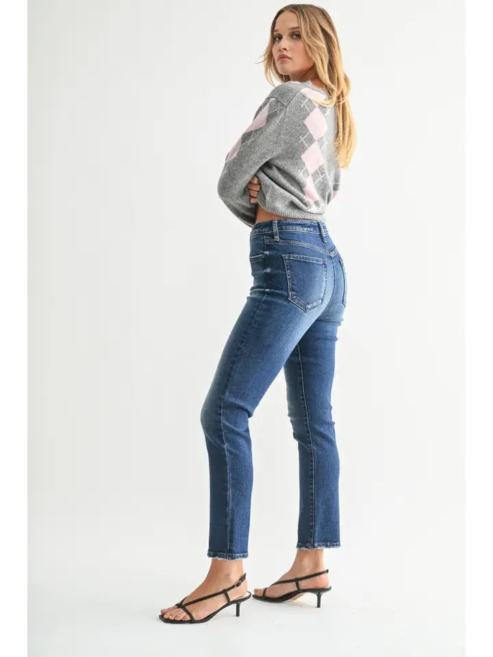 90's Straight HR Jeans - Dark Denim