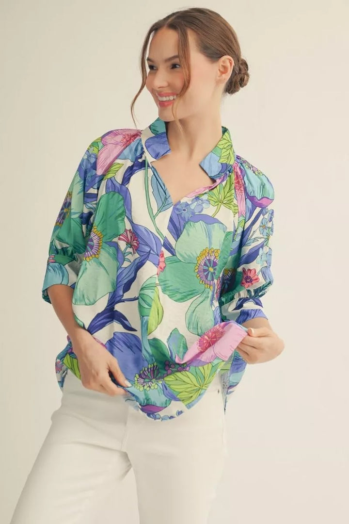 Let's Go On Vacay Shirt - Royal Mix