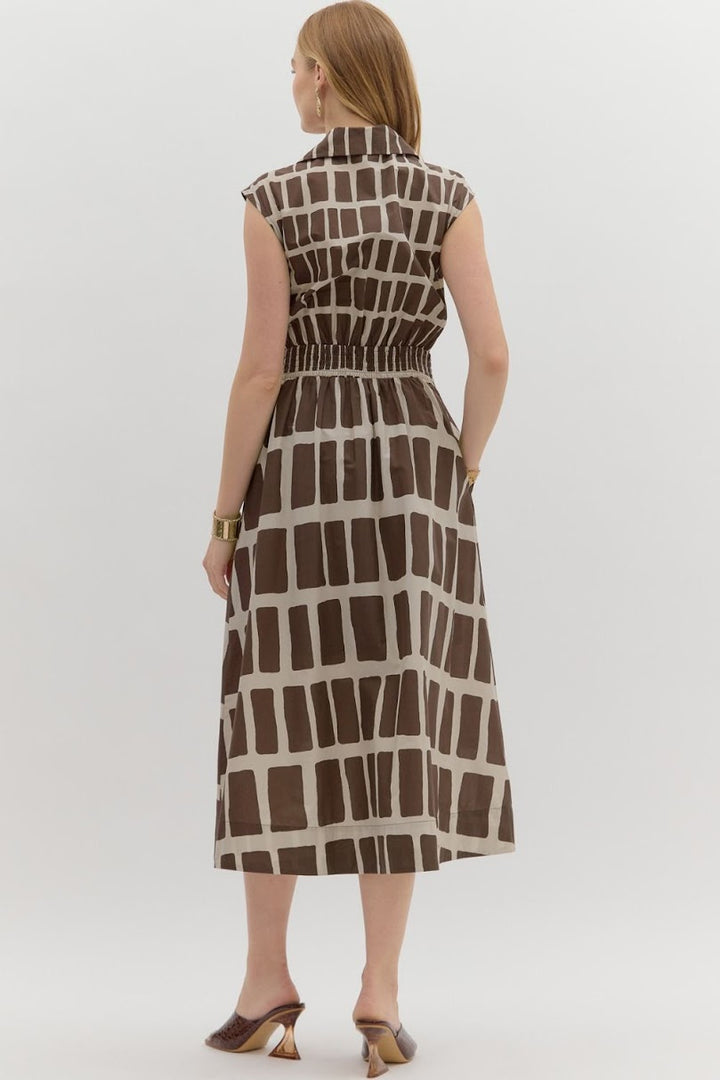 The Miranda Midi Dress - Brown