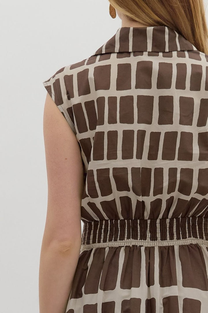 The Miranda Midi Dress - Brown
