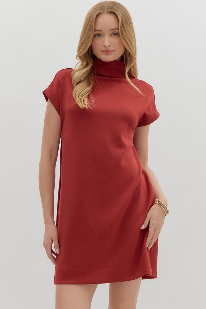 The Senia Mini Dress - Brick