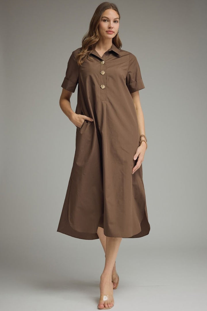 Sassy Dress - Brown