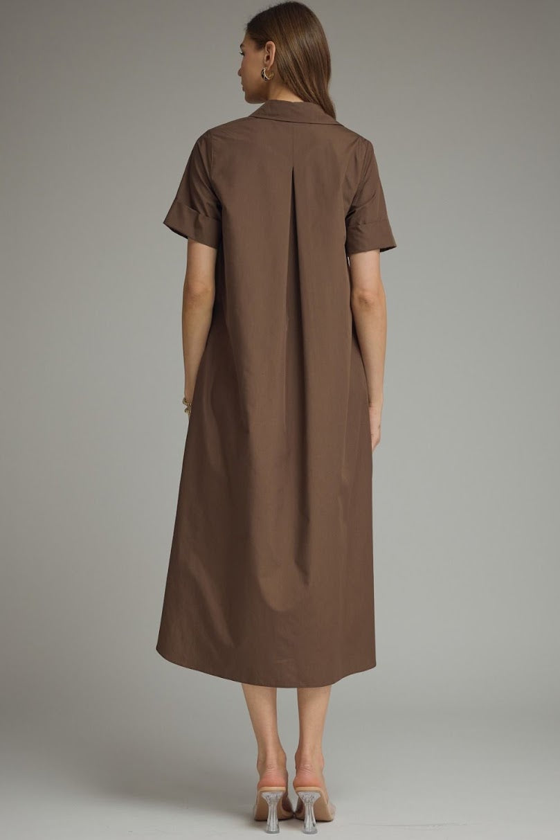 Sassy Dress - Brown