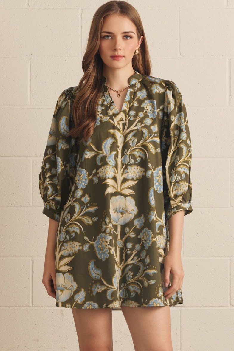 Stephanie Mini Dress - Olive