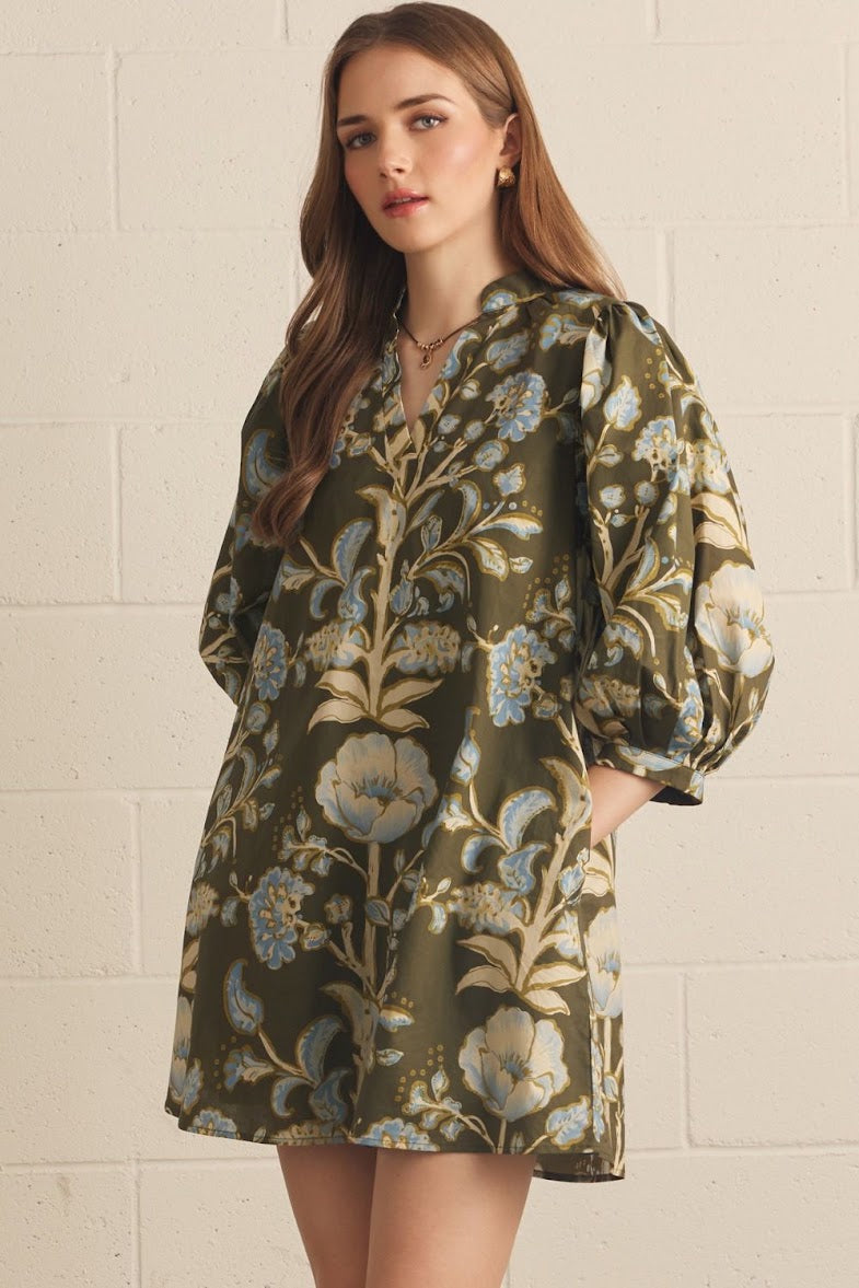 Stephanie Mini Dress - Olive