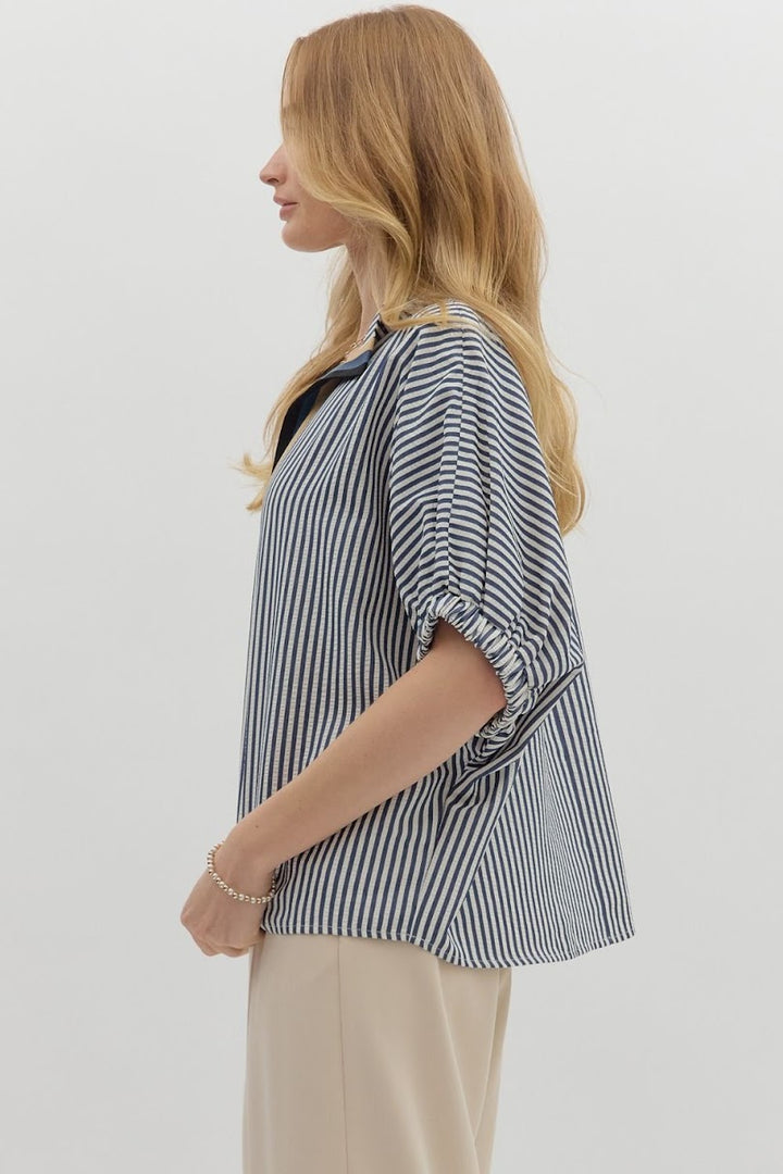 The Carla Top - Navy