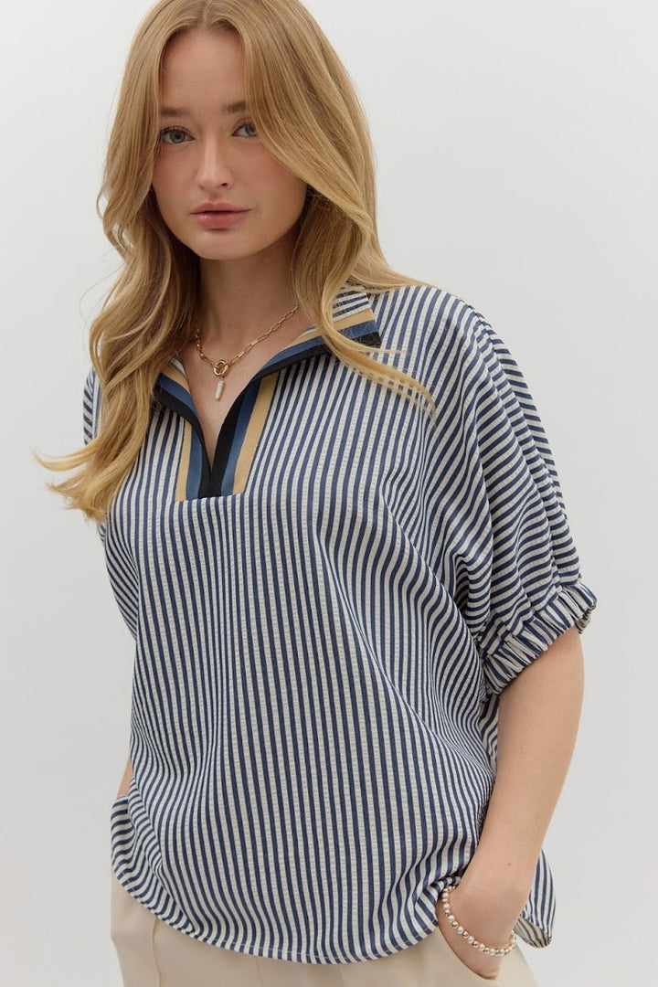 The Carla Top - Navy