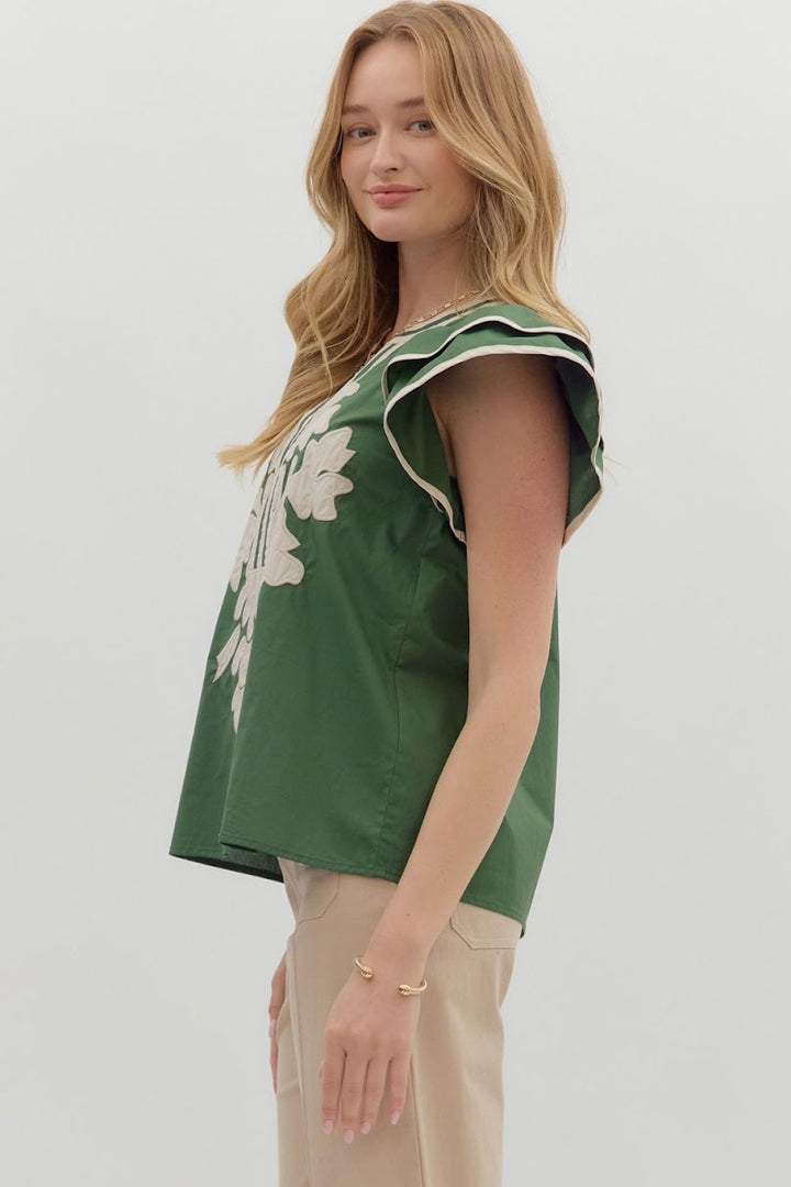 The Chrissy Blouse - Pine
