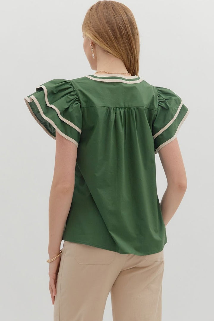The Chrissy Blouse - Pine