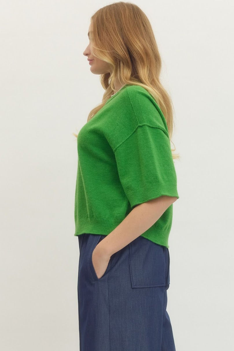 Back To Basics Sweater - Green