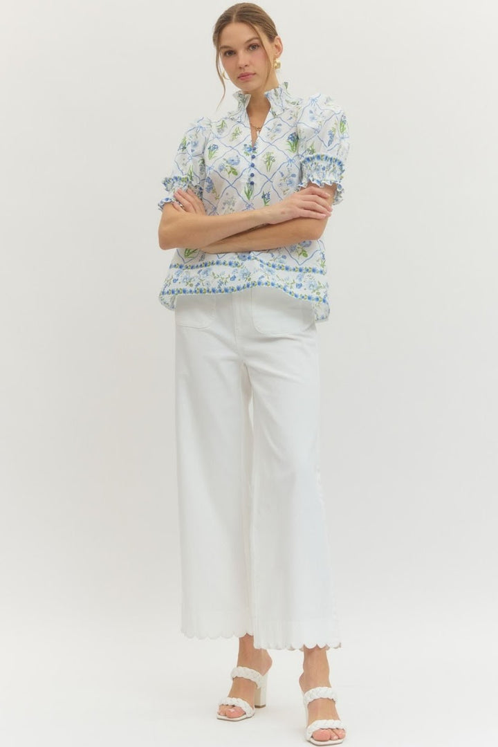 Ready For Spring Top - Blue