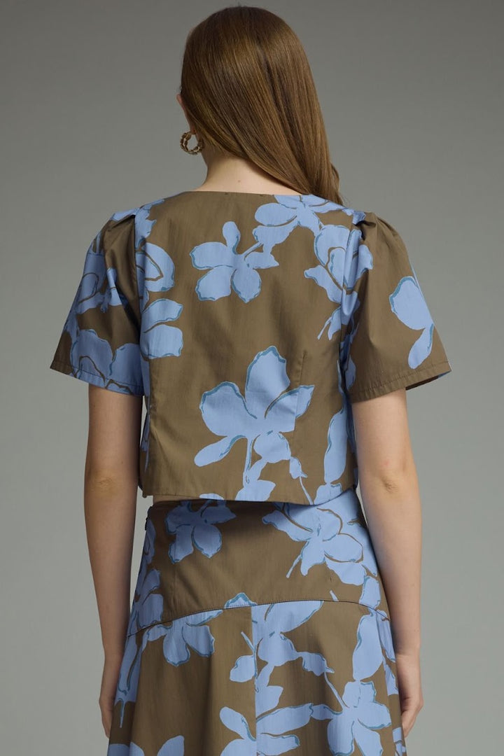Brooklyn Skirt Set - Blue Mocha
