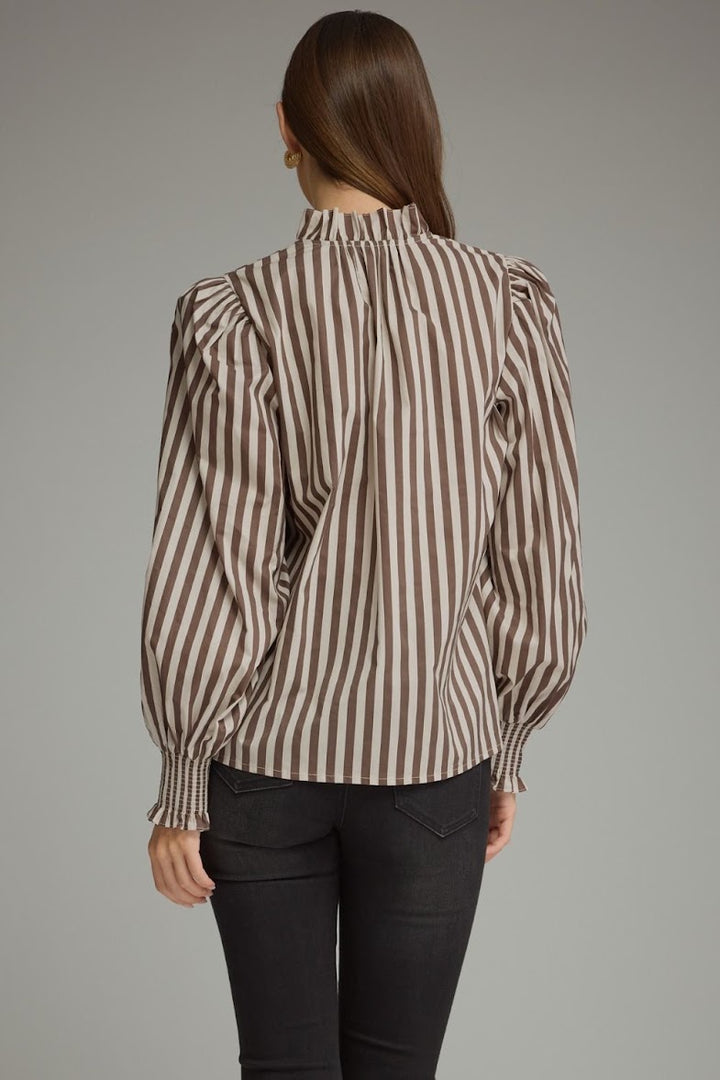 Lisa Top - Brown Ecru