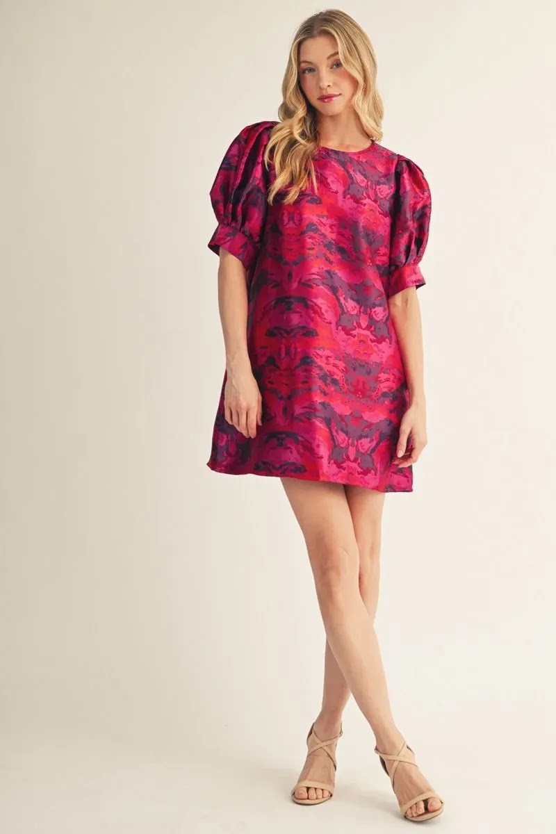 Jocelyn Dress - Magenta Mix