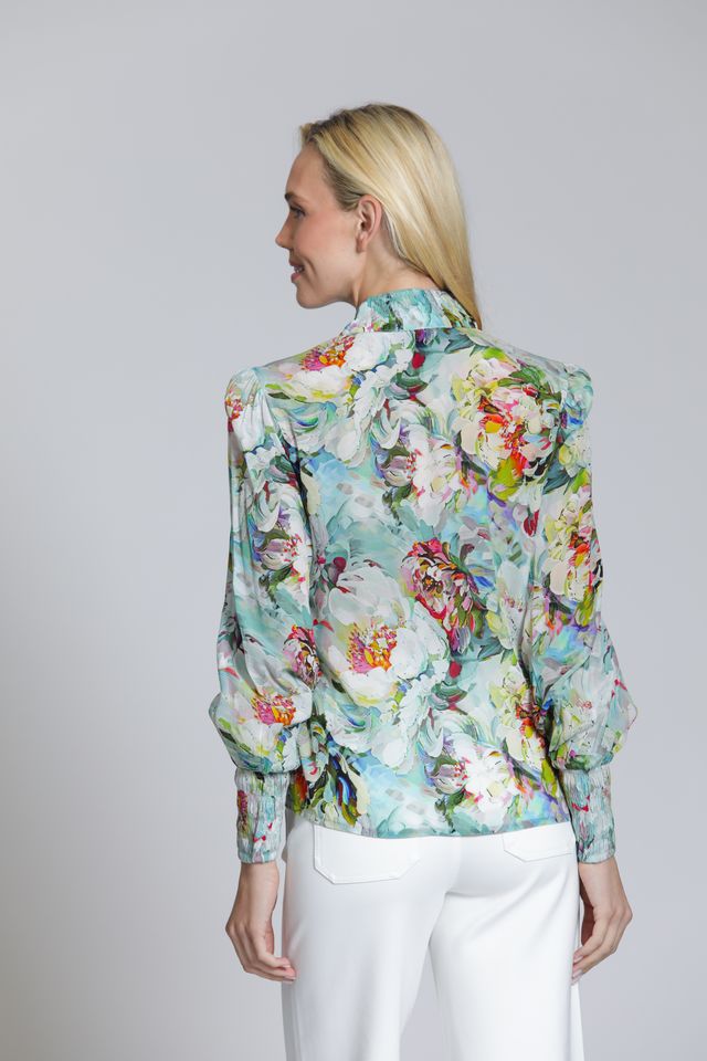 Remi Blouse - Aqua Multi