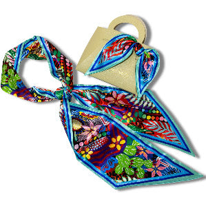 Fiesta Floral Scarf - Blue Multi