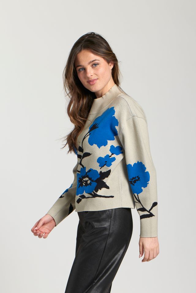 Oh So Floral Sweater - Blue Multi