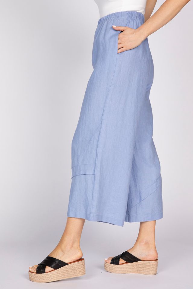 Crossroads Seamed Linen Pants - Lavender