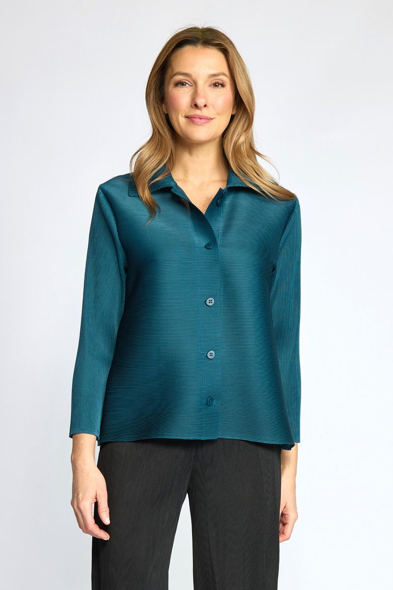 Parisian Pleat Top - Spruce