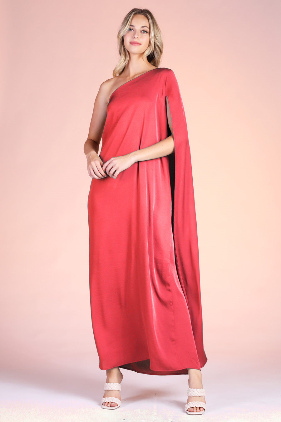 Lady In Red Cape Maxi - Red