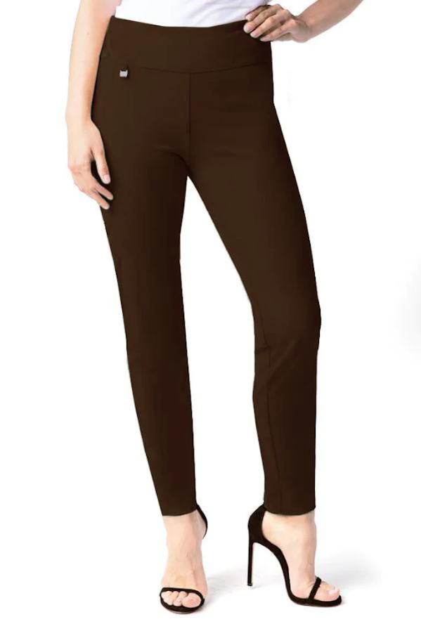 Slim-Sation Knit Ankle Pant - Chocolate