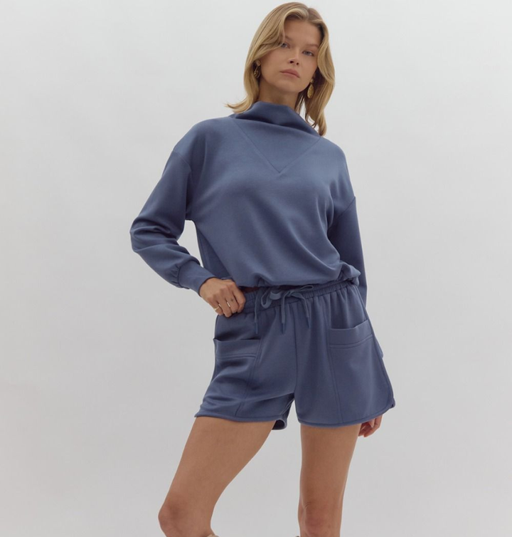 My Favorite Short Set - Slate Blue