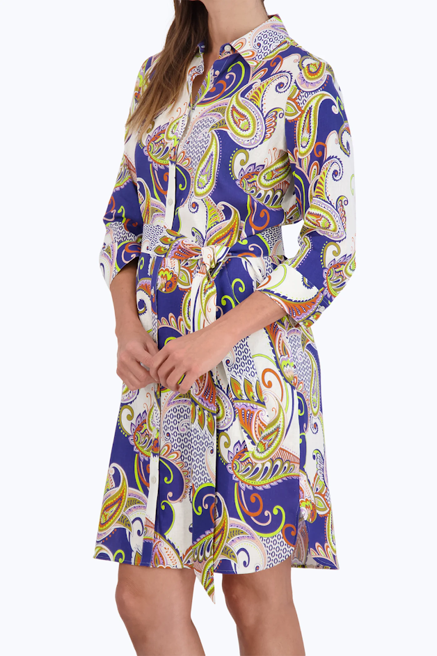 Perfect In Paisley - White Blue Multi