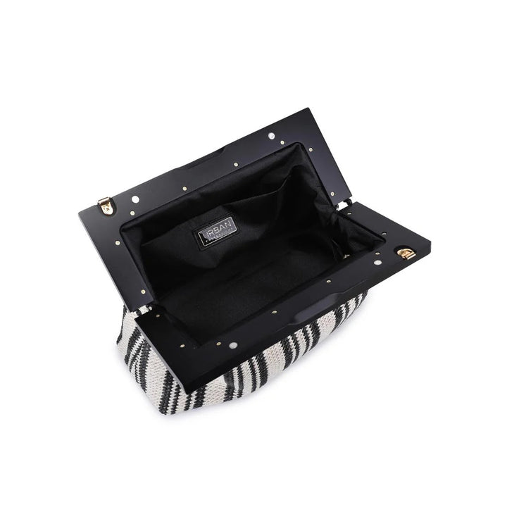 The Margot Clutch - Black White