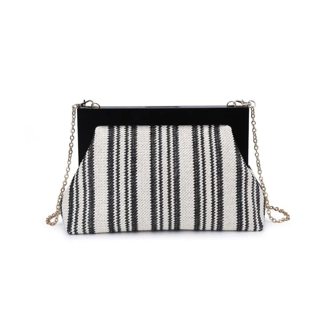 The Margot Clutch - Black White