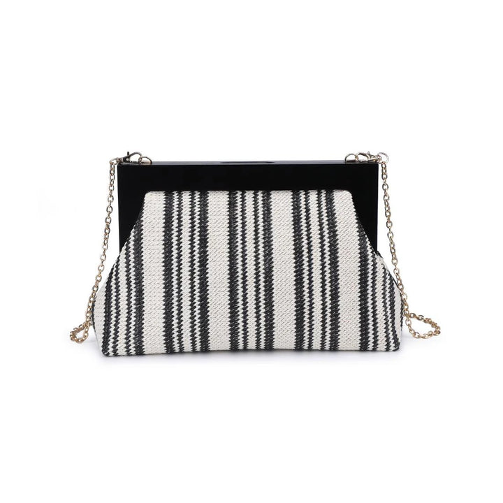 The Margot Clutch - Black White
