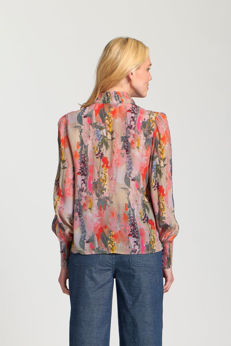 The Celine Blouse - Pink Multi